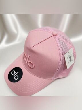 ALO Yoga Pink Mesh Trucker Hat